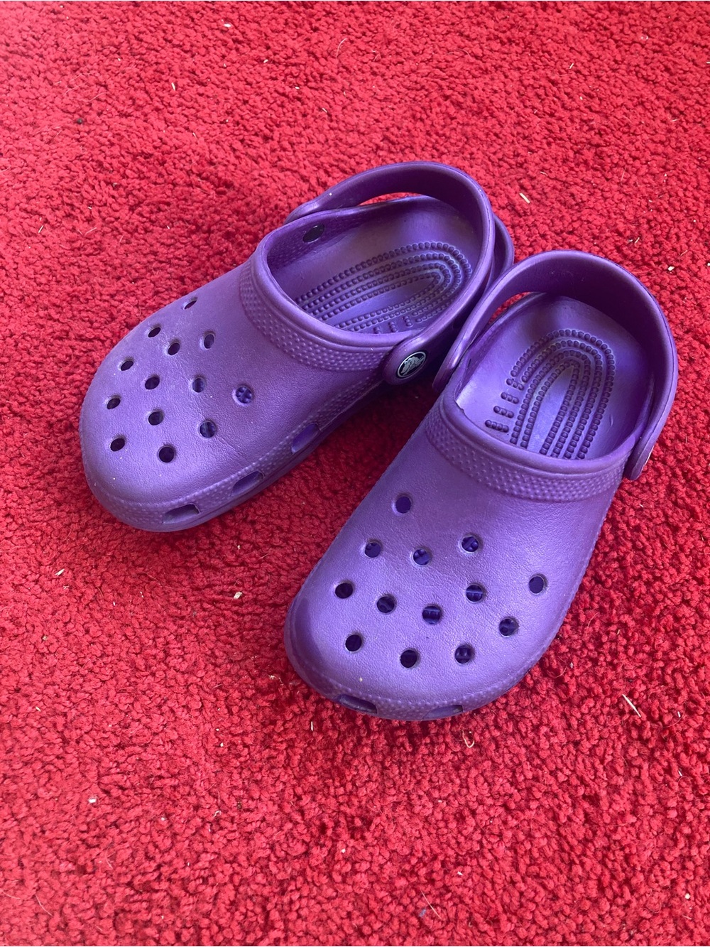 CROCS Kids Purple Classic Clog Sandals